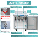 27 inch Salad Sandwich Prep Table Refrigerator, Mega Top, Stainless Steel Food Prep Cooler