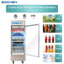 Refrigerador expositor comercial de 1 puerta, refrigerador comercial para bebidas de 27 pulgadas EQCHEN