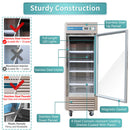 Refrigerador expositor comercial de 1 puerta, refrigerador comercial para bebidas de 27 pulgadas EQCHEN