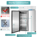 EQCHEN Combo Refrigerador Congelador Comercial de 48 Pulgadas con 2 Puertas