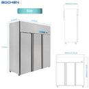 Refrigerador y congelador comercial de 3 puertas