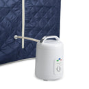 Durasage Health - Durasage Oversized Portable Personal Steam Sauna Spa for Relaxation at Home, 60 Minute Timer, 800 Watt Steam Generator, Chair Included - Satin Blue