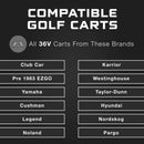 Cargador de carrito de golf FORM 36V para Club Car, EZGO y Yamaha con enchufe Crowfoot - Baterías de plomo-ácido - VERSIÓN PRO