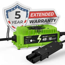 CARGADOR DE BATERÍA FORM 48 voltios para carrito de golf Yamaha G19, G22, 48V- 48V Litio, LiFePO4, Plomo-Ácido - Versión Elite