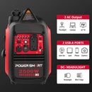 Generador de gas Inversor de 2500W con Alerta de CO HB5020-W