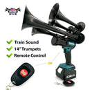 Pistola de bocina de tren Makita: cuádruple 