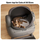 Caja de arena para gatos autolimpiante con tapa abierta Neakasa M1