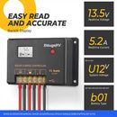 BougeRV Li 30Amp 12V/24V PWM Solar Charge Controller (Negative Ground)