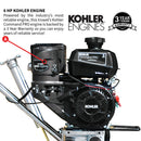 Allanadora de Hormigón 24" para Bordes 6HP Kohler Flotador Cuchilla Regla Herramienta de Acabado