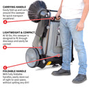 Barredora comercial de empuje de 38" con cepillos de triple potencia