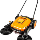 RT980S 38" Manual Push Powered Floor Sweeper, Triple Brooms, 38000 Sqft/h Efficiency