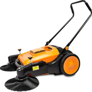 rt980s 38 manual push powered floor sweeper triple brooms 38000 sqfth efficiencycleaning machinesunmax 633579
