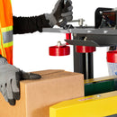 Máquina semiautomática precintadora de cajas con tracción lateral