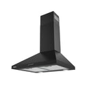 CIARRA 24 Inch Wall Mount Range Hood With 3-Speed Extraction Black