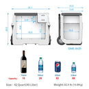 Panel frigorífico combinado Acopower de 40 l/42 cuartos de galón