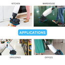 SM430 17" Walk-behind Floor Scrubber Machine, 360 Degree Rotating Head, 10000 sqft/h, Cordless Rechargeable Lithium Battery