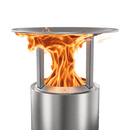 Brasero de mesa Solo Stove Mesa XL con soporte | Mini fogata exterior de baja emisión de humo para zonas urbanas y suburbanas | Funciona con pellets o leña