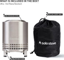 Brasero de mesa Solo Stove Mesa XL con soporte | Mini fogata exterior de baja emisión de humo para zonas urbanas y suburbanas | Funciona con pellets o leña