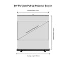 Pantalla de proyector portátil plegable MUBU Alpha con soporte