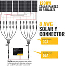 Conectores paralelos para paneles solares BougeRV Solar Y Cable extra largo de 6 a 1