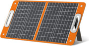 Flashfish 18V/60W Foldable Solar Panel, Portable Solar Charger with DC Output for Flashfish 151Wh/166Wh/222Wh(Sold Separately), USB-C/QC3.0 for Phones, Tablets On Camping Van RV Road Trip