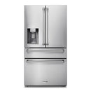 Thor Kitchen TRF3601FD 36 Inch Professional French Door Refrigerator with Ice and Water Dispenser, Counter Depth in Stainless Steel
